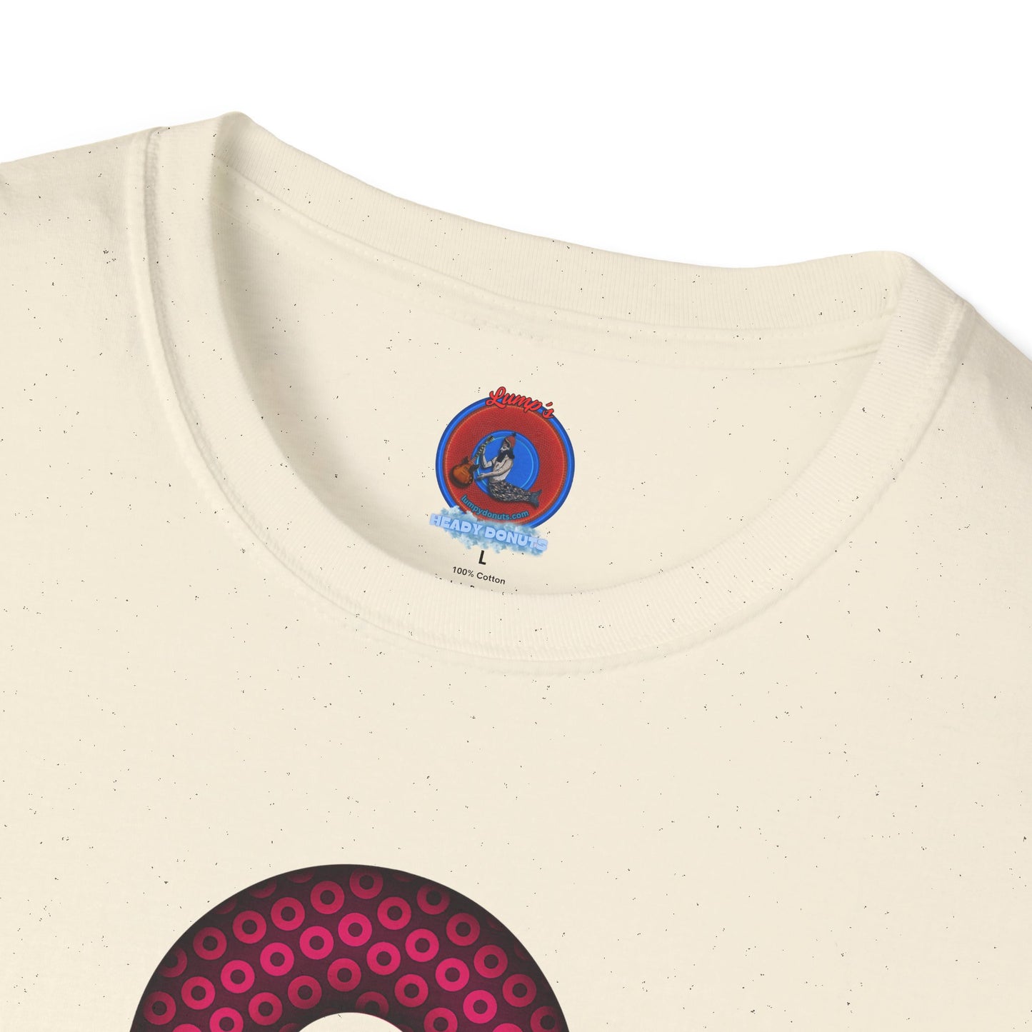 Plain Donuts/Unisex Soft-Style - "Plain Paradoxical Grided Donuts" - pink/burgundy donuts