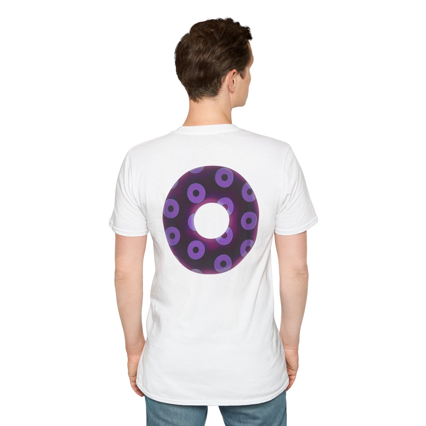 Plain Donuts/Unisex Soft-Style - "Plain Blimpy Paradoxical Donuts" - dark red violet/light purple donuts