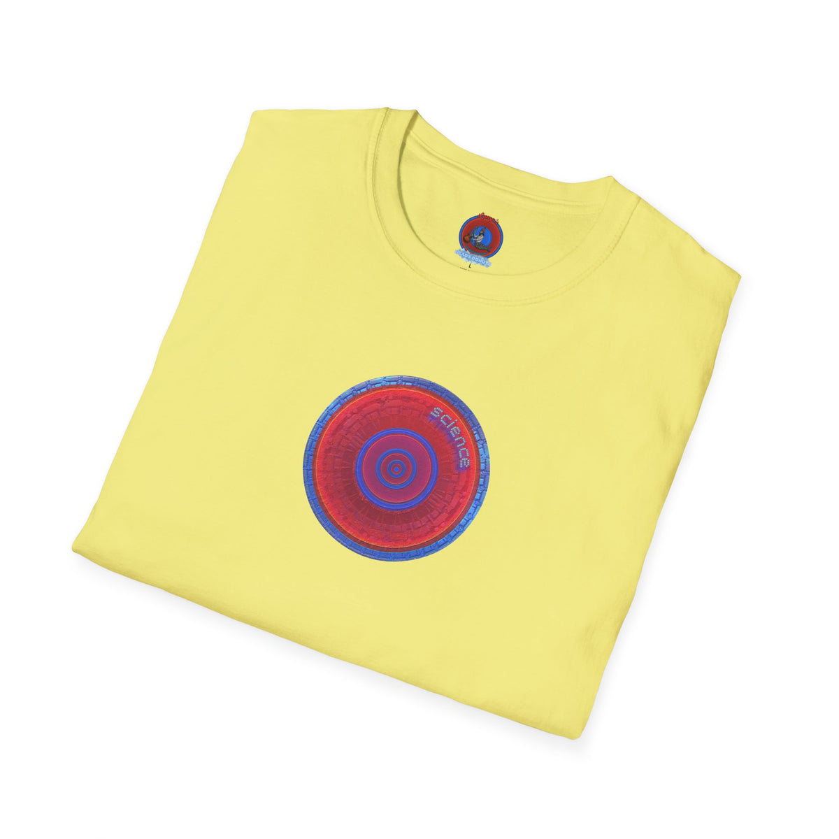 Classic Donut Tee - Unisex Soft-Style - "Tube Donuts" - series 1.0 - red donut/lighter blue bordering