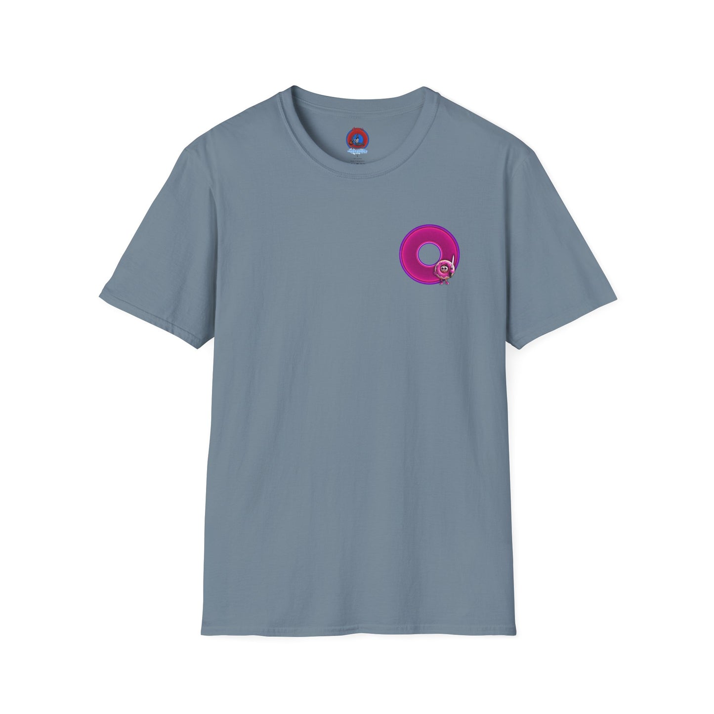 Classic Donut Tee - Unisex Soft-Style - "My Friend the Donut " - series 1.0  - variant 3 - magenta/purple donut