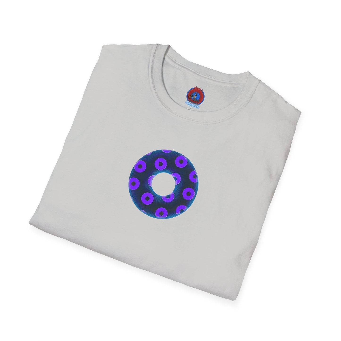 Plain Donuts/Unisex Soft-Style - "Plain Blimpy Paradoxical Donuts" - dark steel blue/vivd dark purple donuts