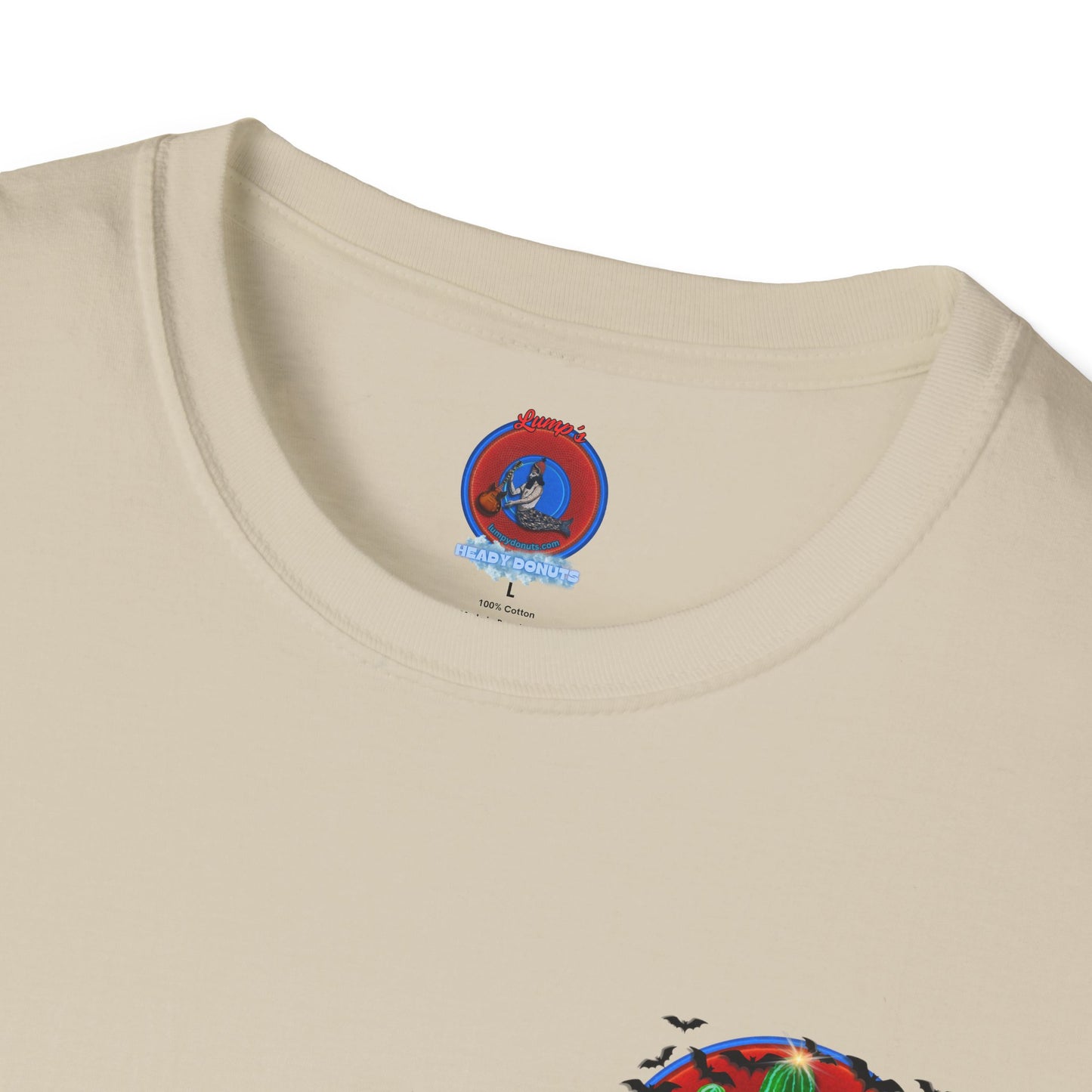 Classic Donut Tee - Unisex Soft-Style - "Raoul Duke's Sinfully Delicious Donut" - vivid red donut