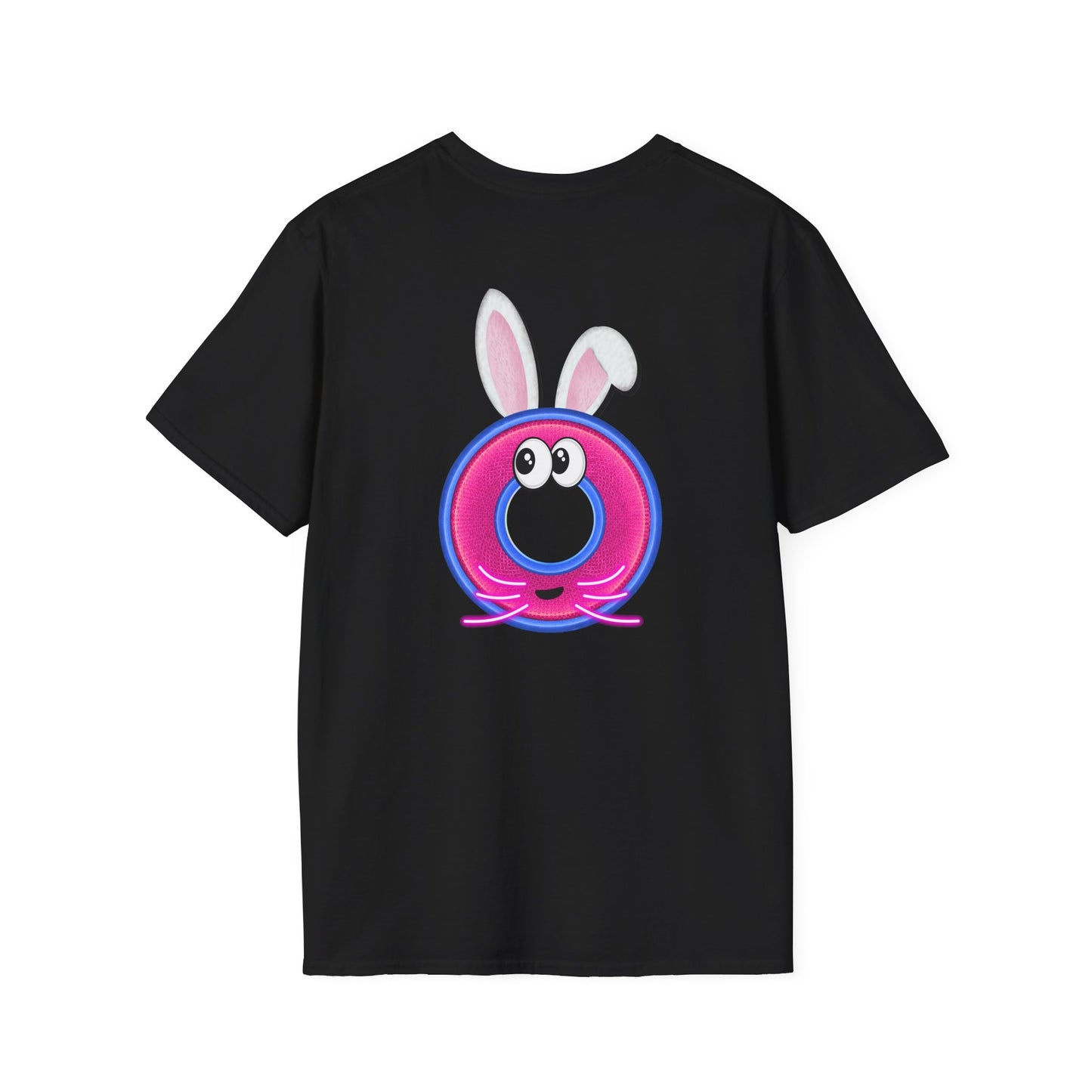 Classic Donut Tee - Unisex Soft-Style - "Easter Donuts" - magenta/pink rustic donut - holiday edition