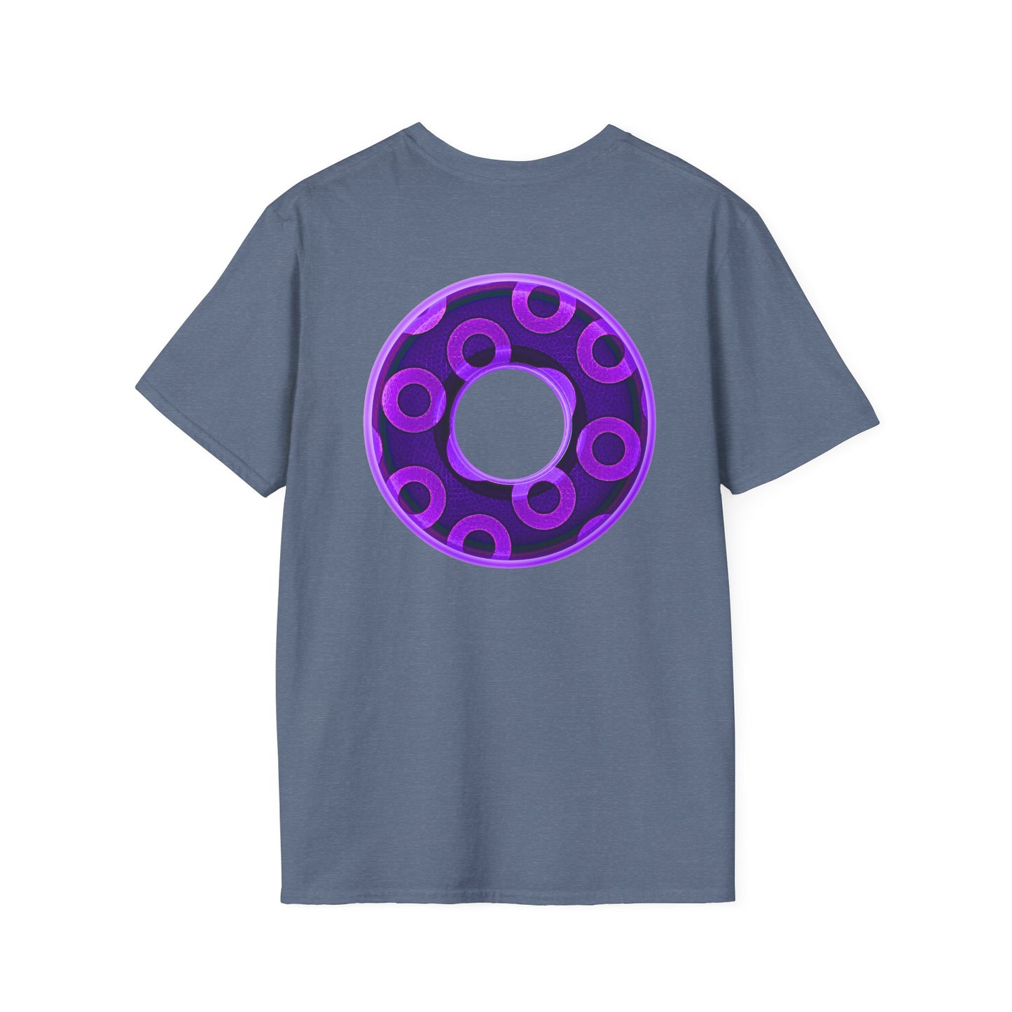Plain Donuts/Unisex Soft-Style - "Plain Rustic Paradoxical Donuts" - light purple/dark purple donuts