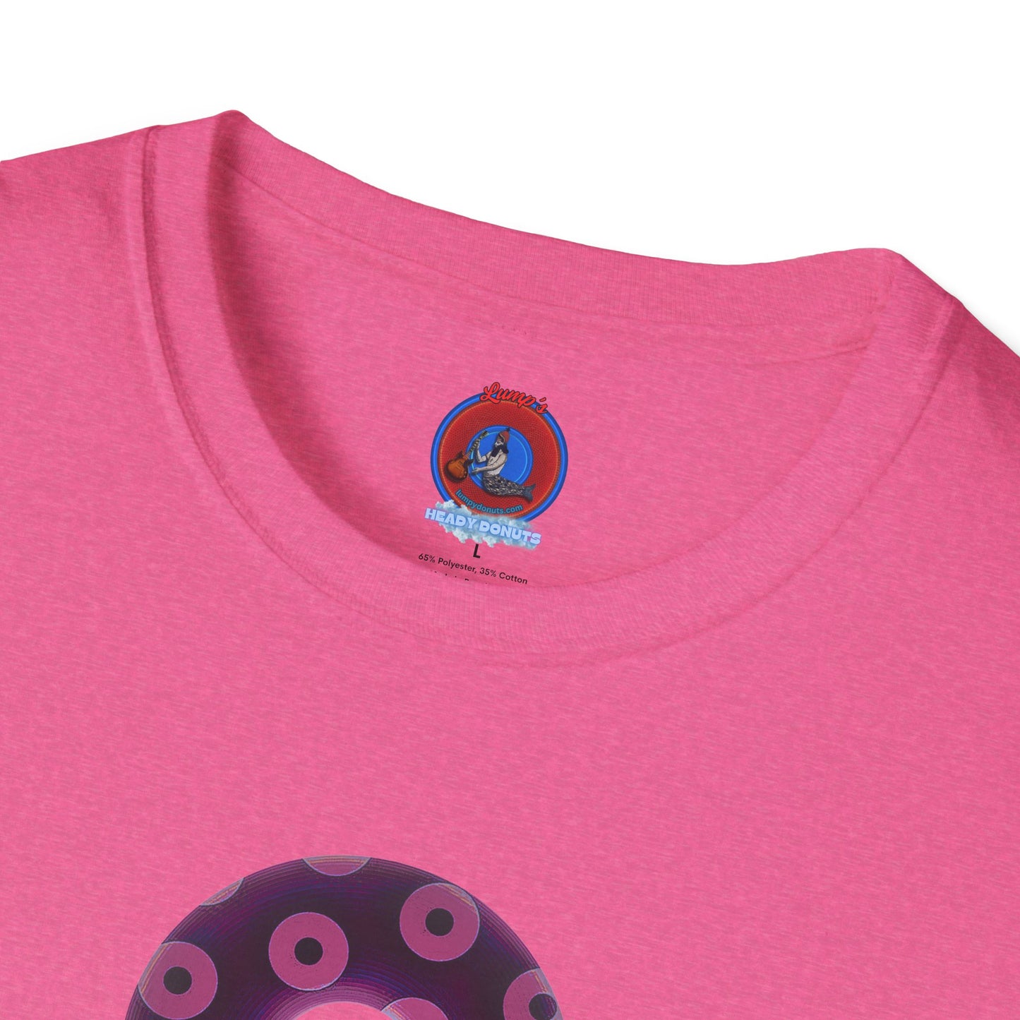 Plain Donuts/Unisex Soft-Style - "Plain Blimpy Paradoxical Donuts" - light magenta/red violet donuts