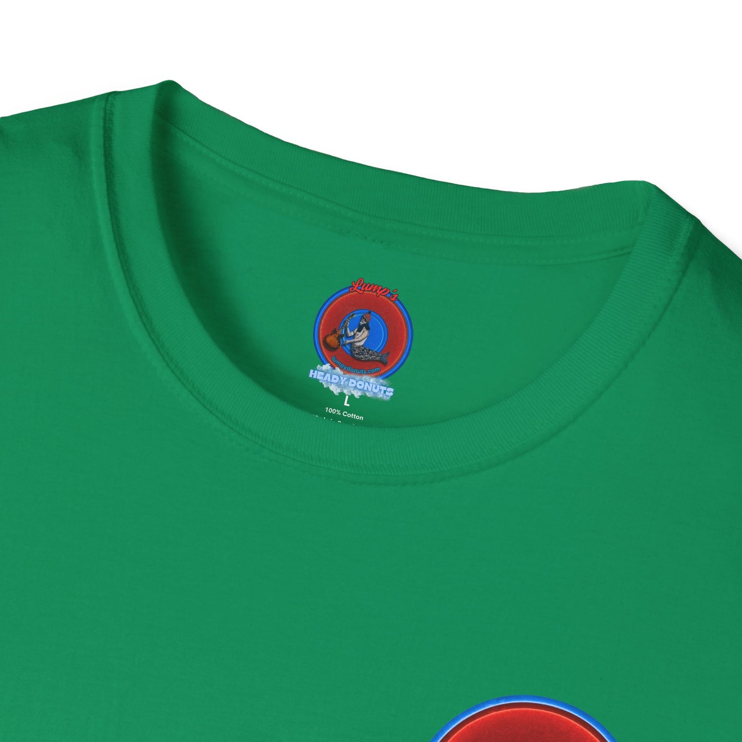 Classic Donut Tee - Unisex Soft-Style - "Rage Side Donut" - vivid red donut - variant 2
