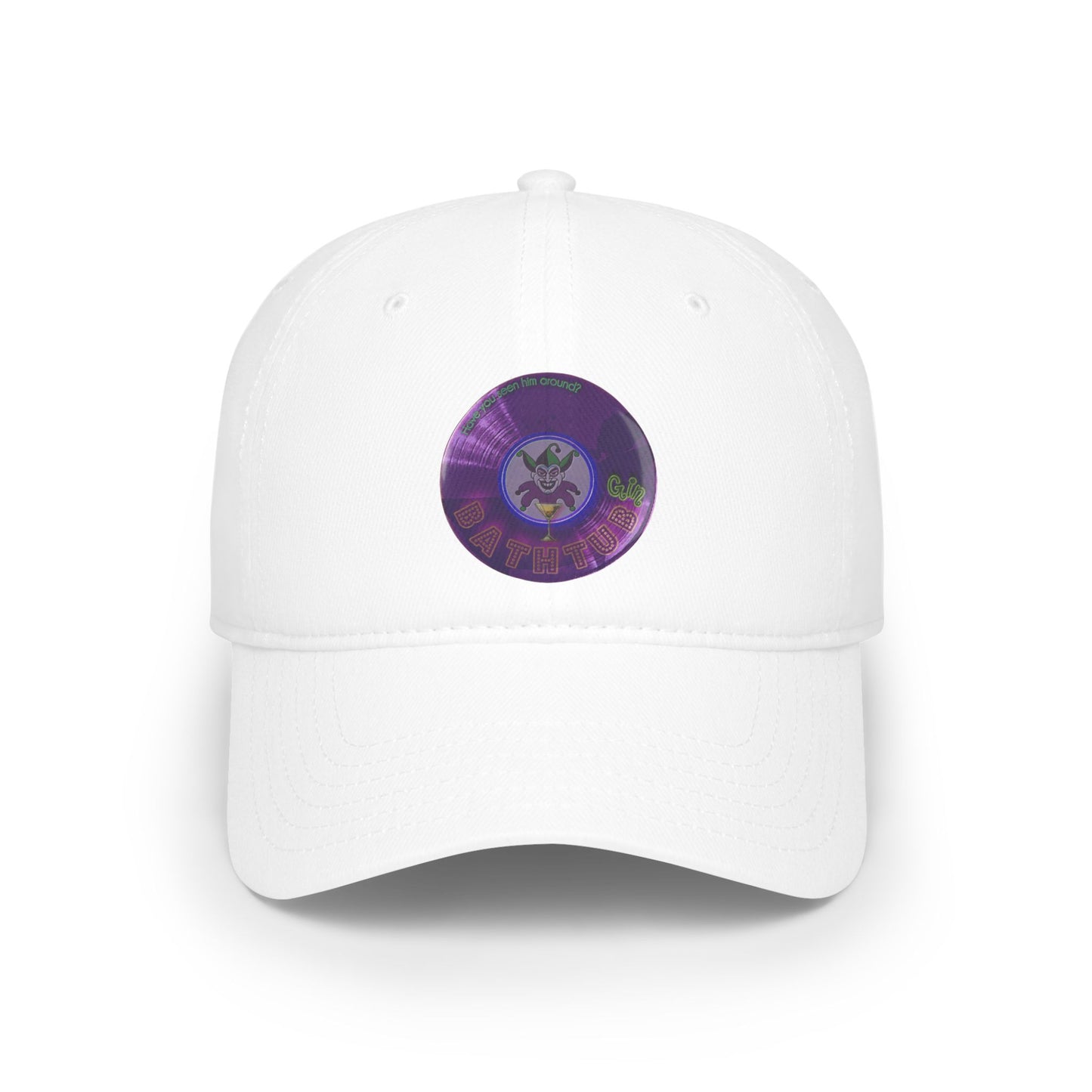 Lumpy Donut Baseball Cap - "The Joker's Personal Cap - Troubadour Edition" - variant 3 - vivid purple record donut w/