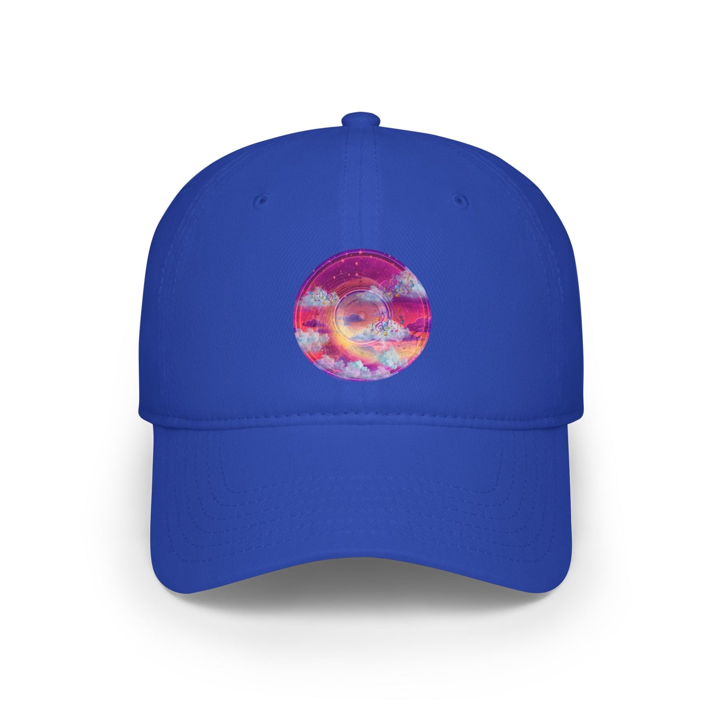 Lumpy Donut Baseball Cap - "Pillow Donuts!" - magenta/purpole donut w/