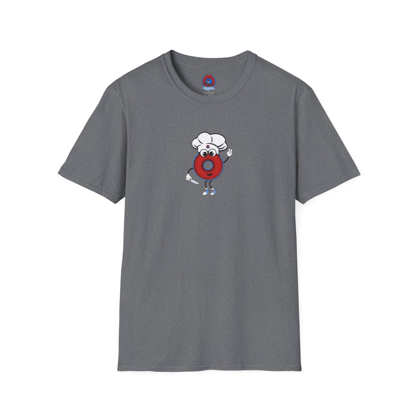 Classic Donut Tee - Unisex Soft-Style - "My Phriend the Donut" - plump vivid red donut