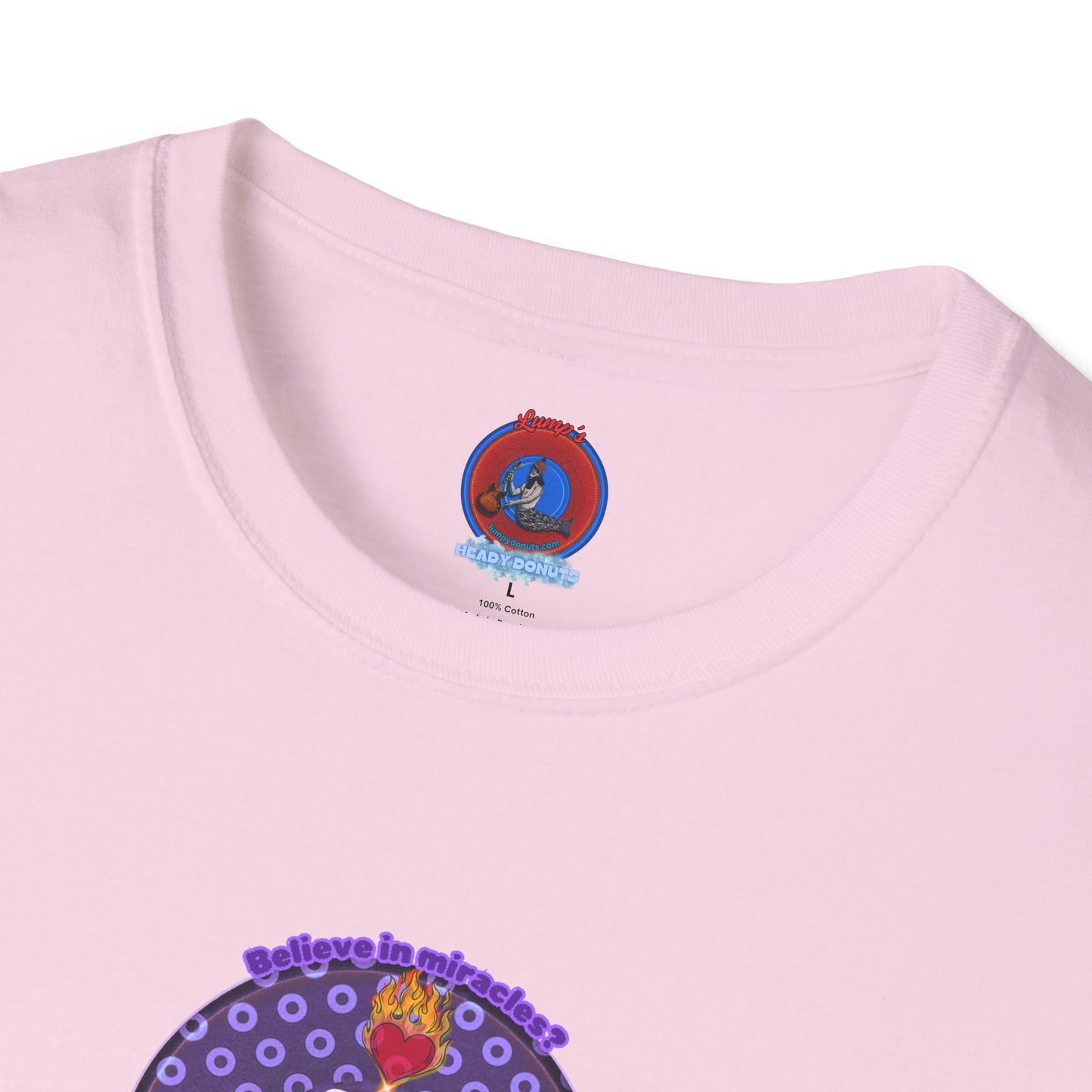 Classic Donut Tee - Unisex Soft-Style - "Donuts for Sexy Things" - electric purple/light purple paradox donut