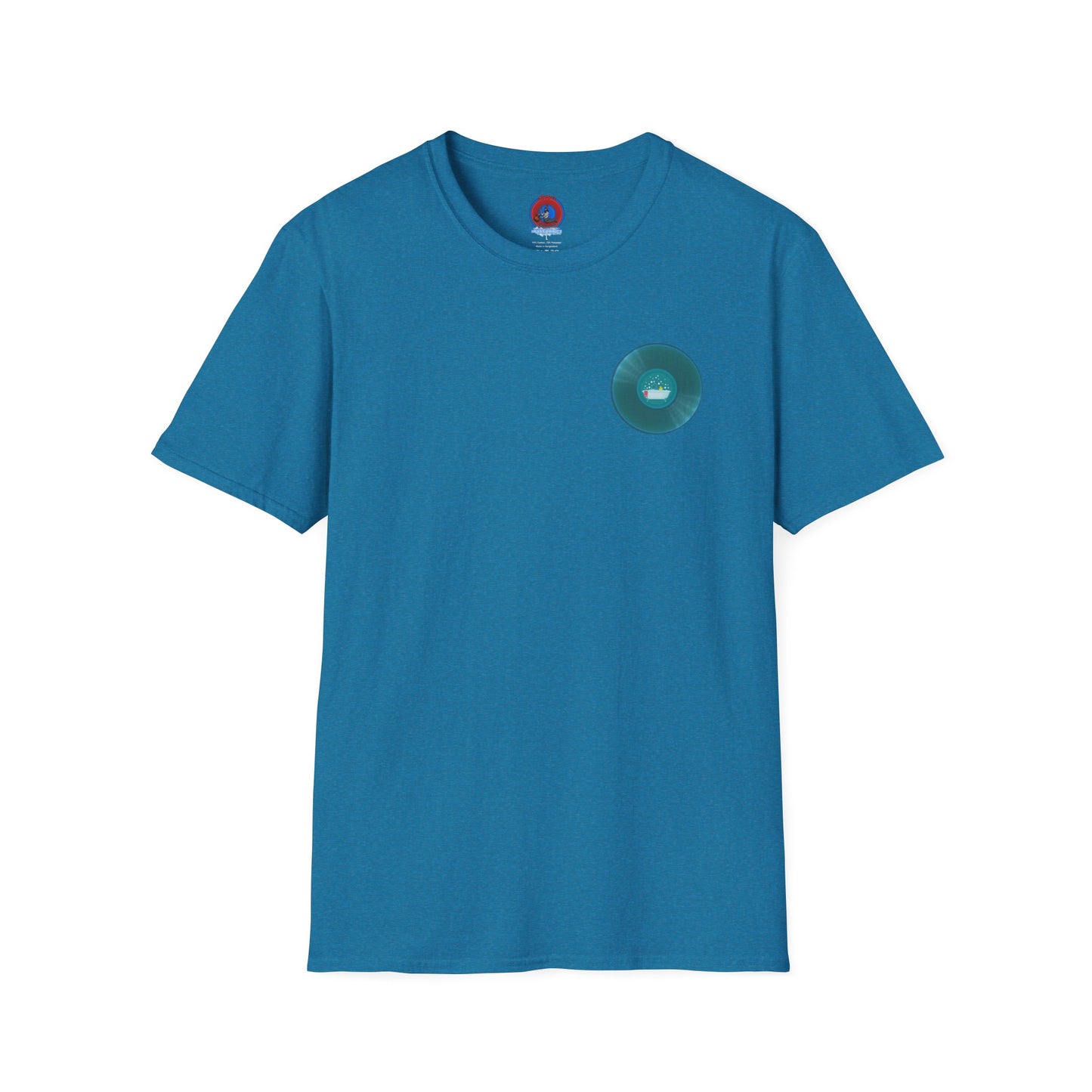 Classic Donut Tee - Unisex Soft-Style - "Bathtub Fun" - dark aquamarine donut
