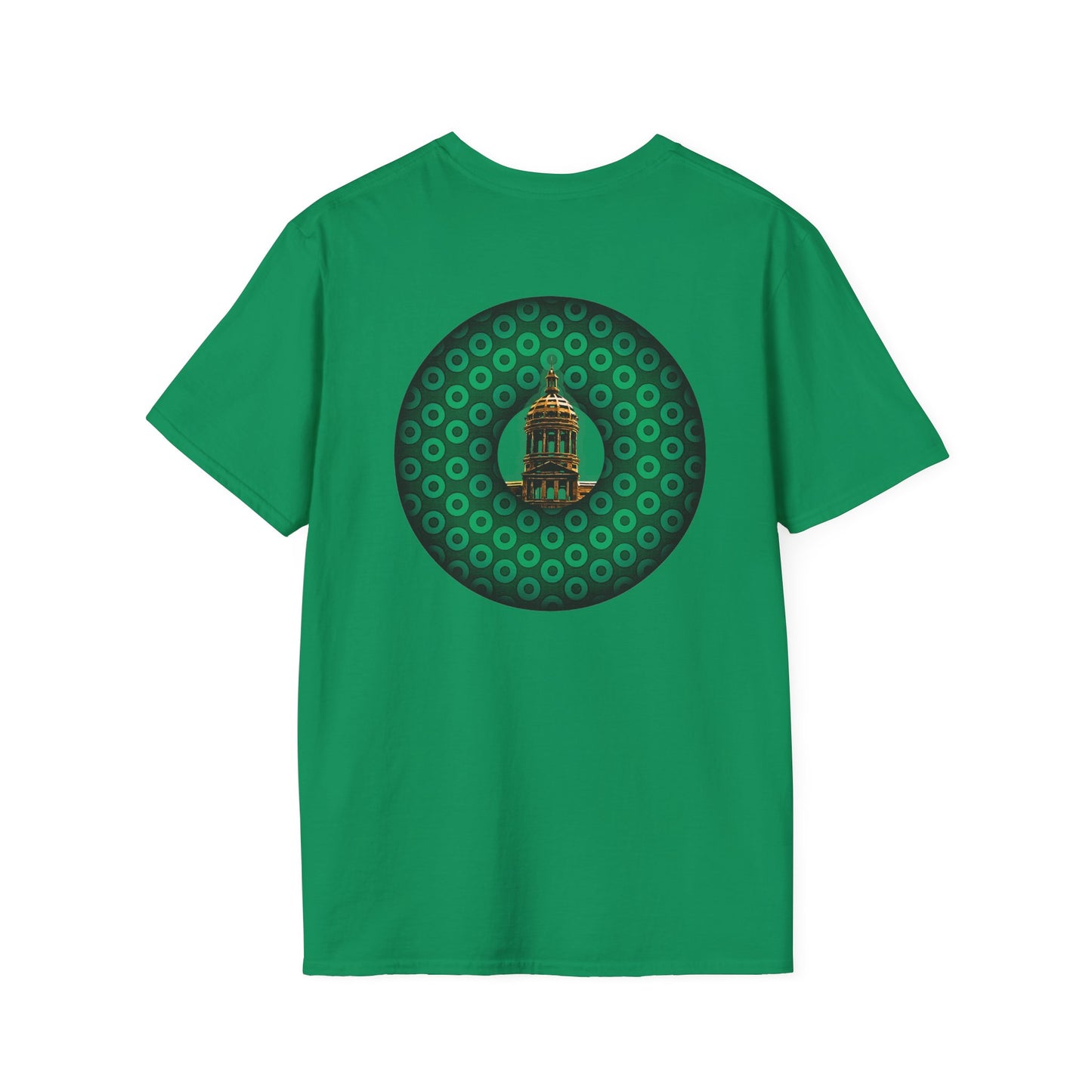 Classic Donut Tee - "Save Mondegreen City Hall Clock Tower" - paradox donut - series 1.0 - variant 2 - green donut