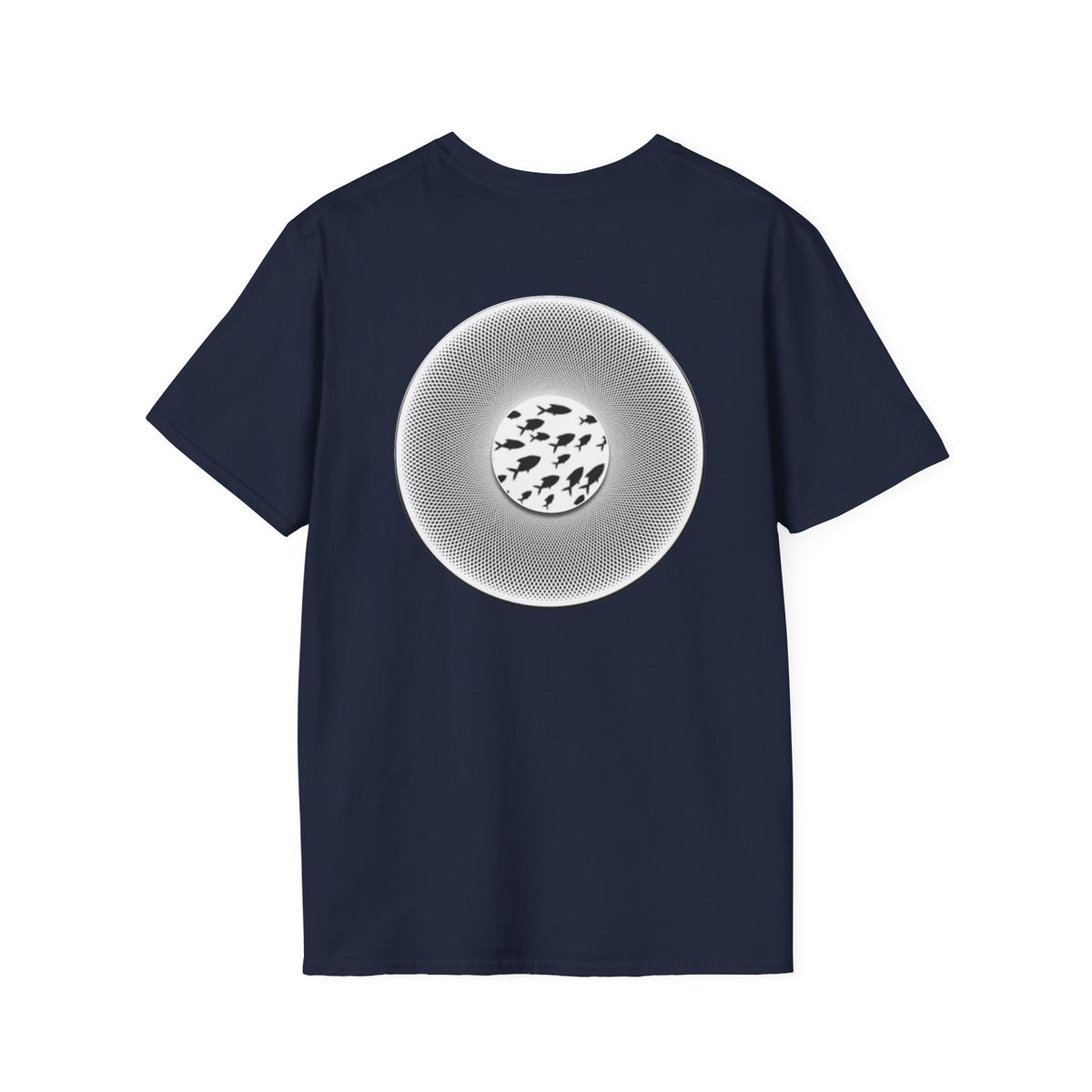 Classic Donut Tee - Unisex Soft-Style - "If I'm Swimming By" - variant 1 - white - textured donut