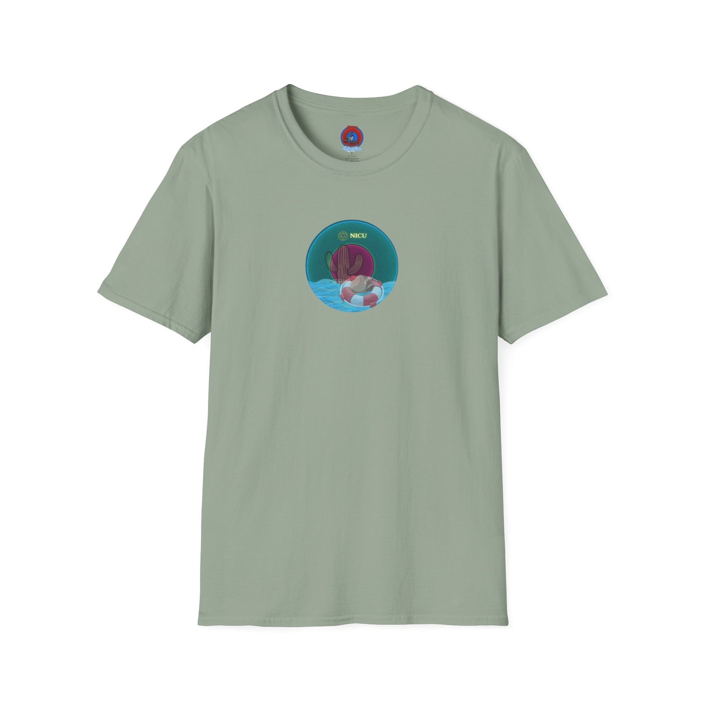Classic Donut Tee - Unisex Soft-Style - "Masonic Donut of Rites" - series 1.0  - vivid dark teal donut
