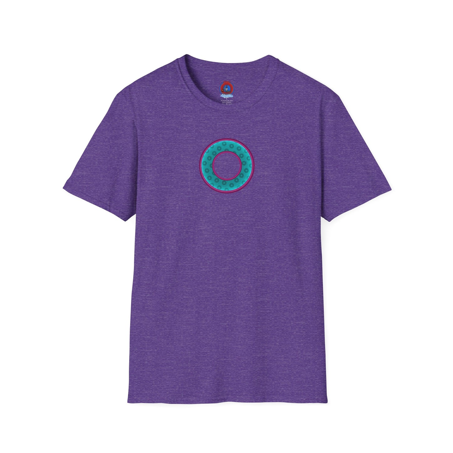 Plain Donuts/Unisex Soft-Style - "Plain Wide Mouthed Paradoxical Donuts" - teal/purple donuts