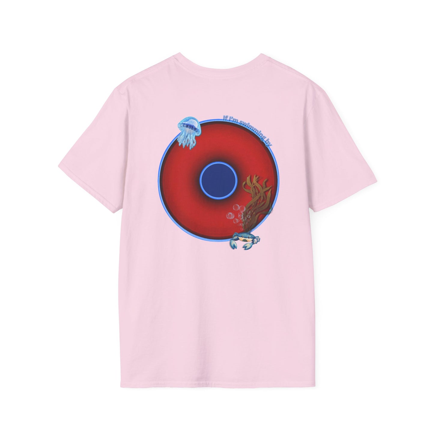 Classic Donut Tee - Unisex Soft-Style - "The Swimmer's Donut" - plump red donut