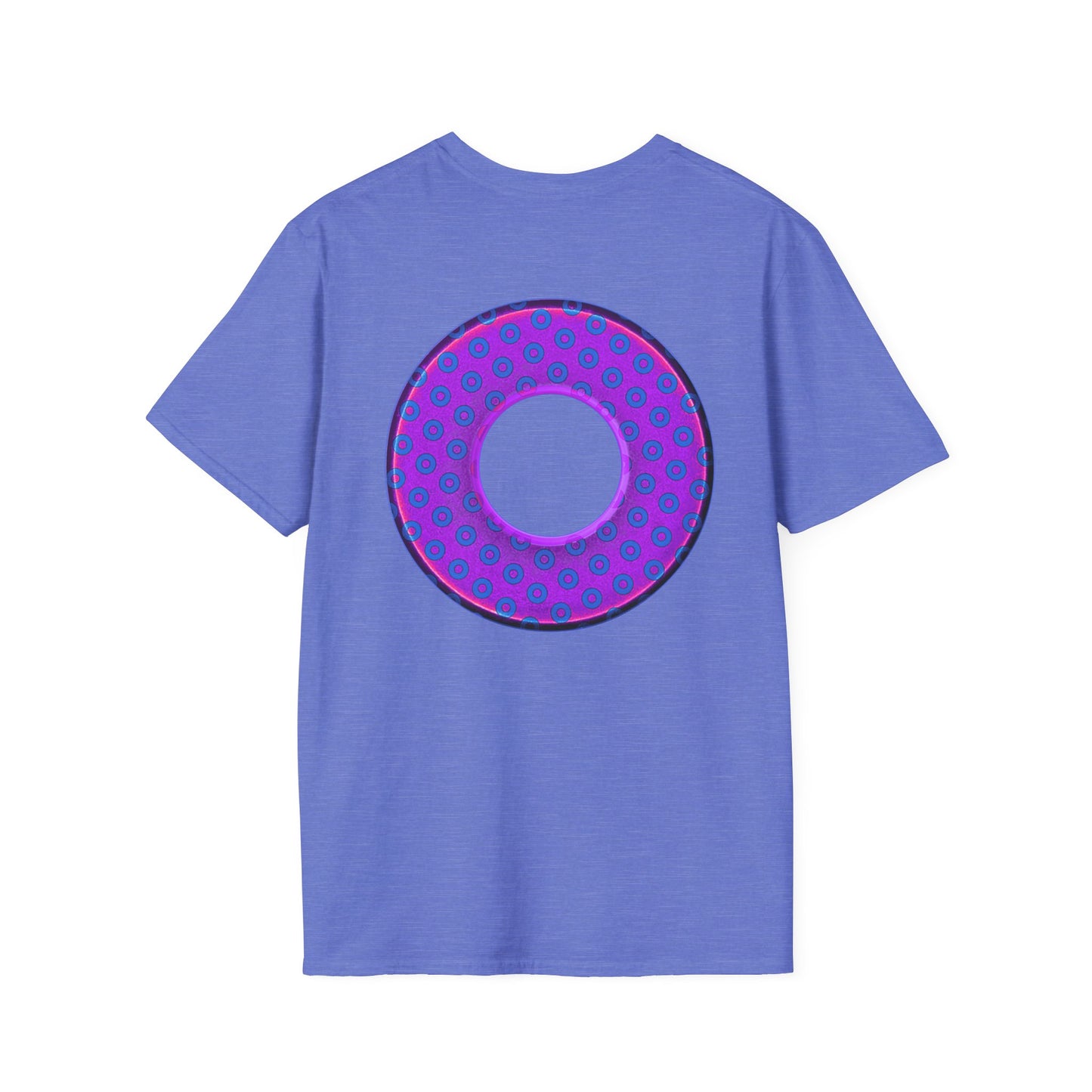 Plain Donuts/Unisex Soft-Style - "Plain Electric Paradoxical Donuts" - bright purple/royal blue donuts
