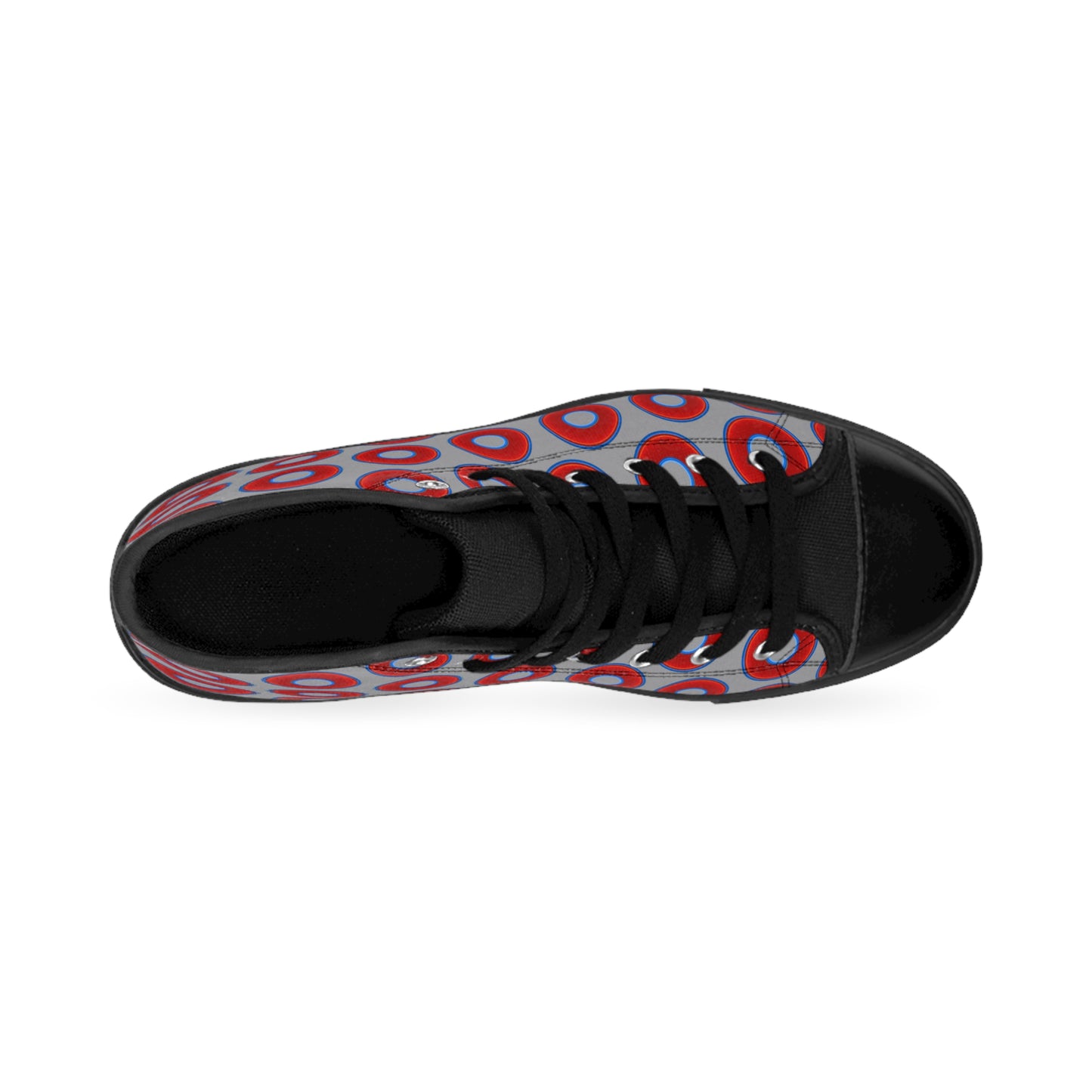 Men's Cushiony Convectors - High Tops - red vivid donuts w/gray background