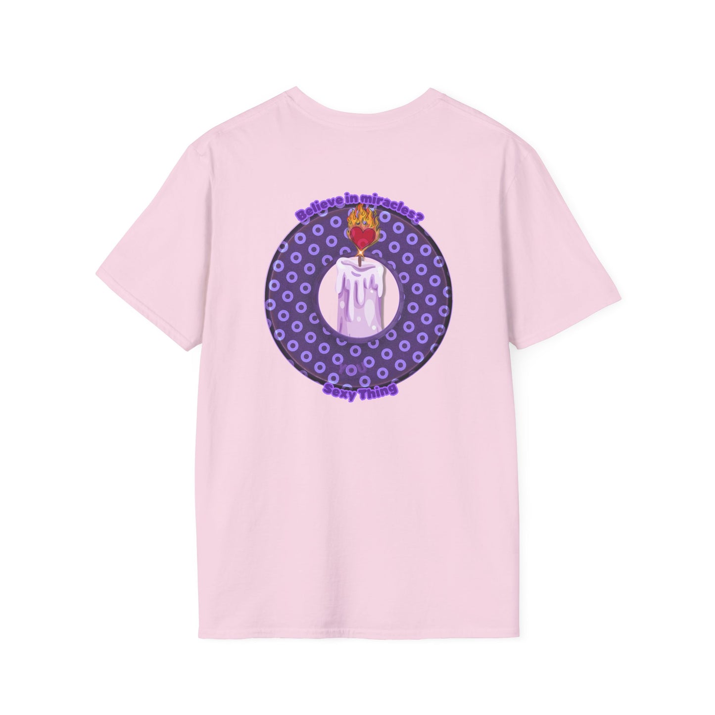 Classic Donut Tee - Unisex Soft-Style - "Donuts for Sexy Things" - electric purple/light purple paradox donut