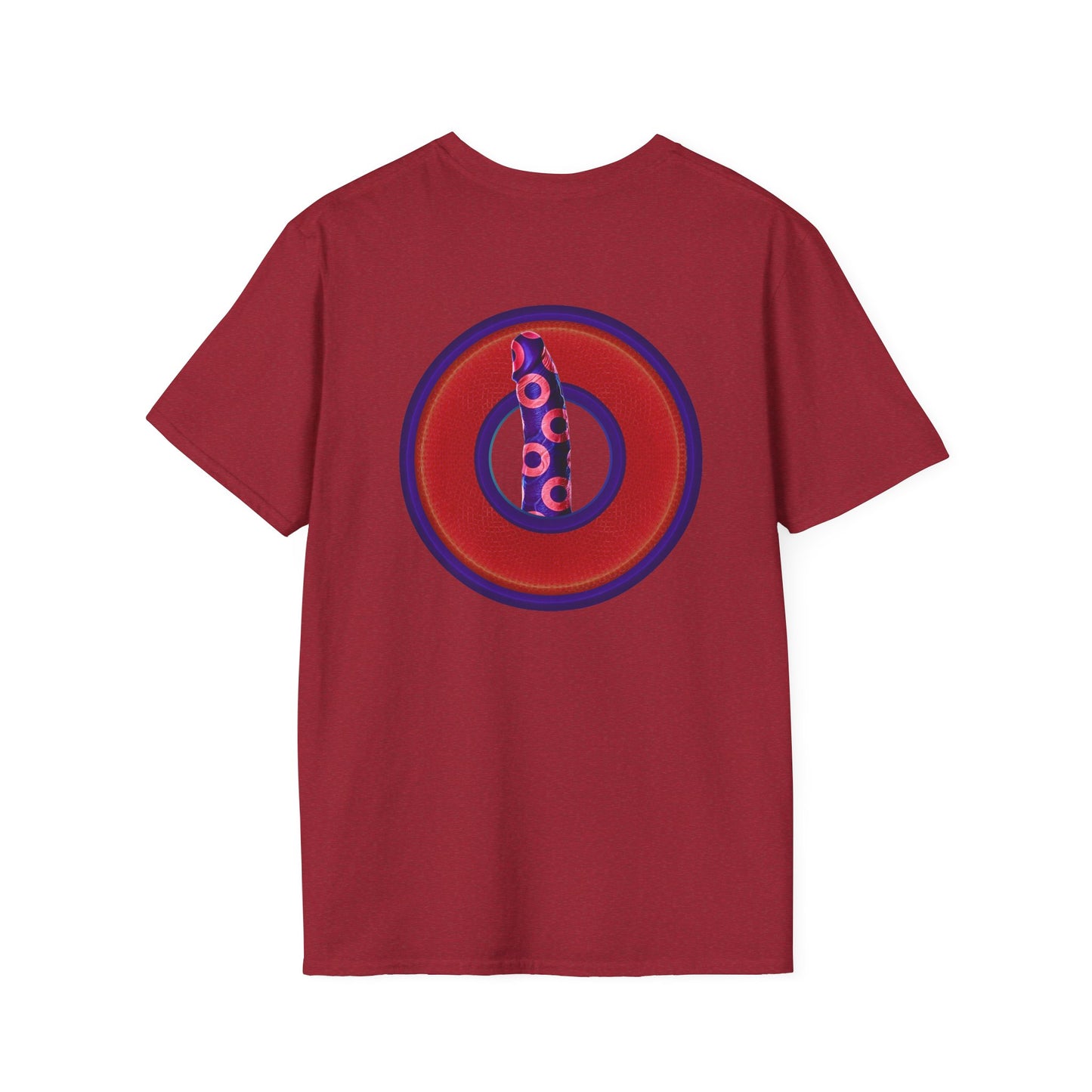 Classic Donut Tee - Unisex Soft-Style - "Sir Richard's Phamous Donut" - series 1.0  - variant 2 - red/blue paradox donut