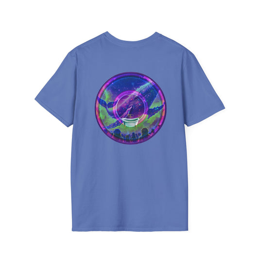 Classic Donut Tee - Unisex Soft-Style - "A Purple Humpback Whale of a Good Time" - variant 2 - purple picture donut