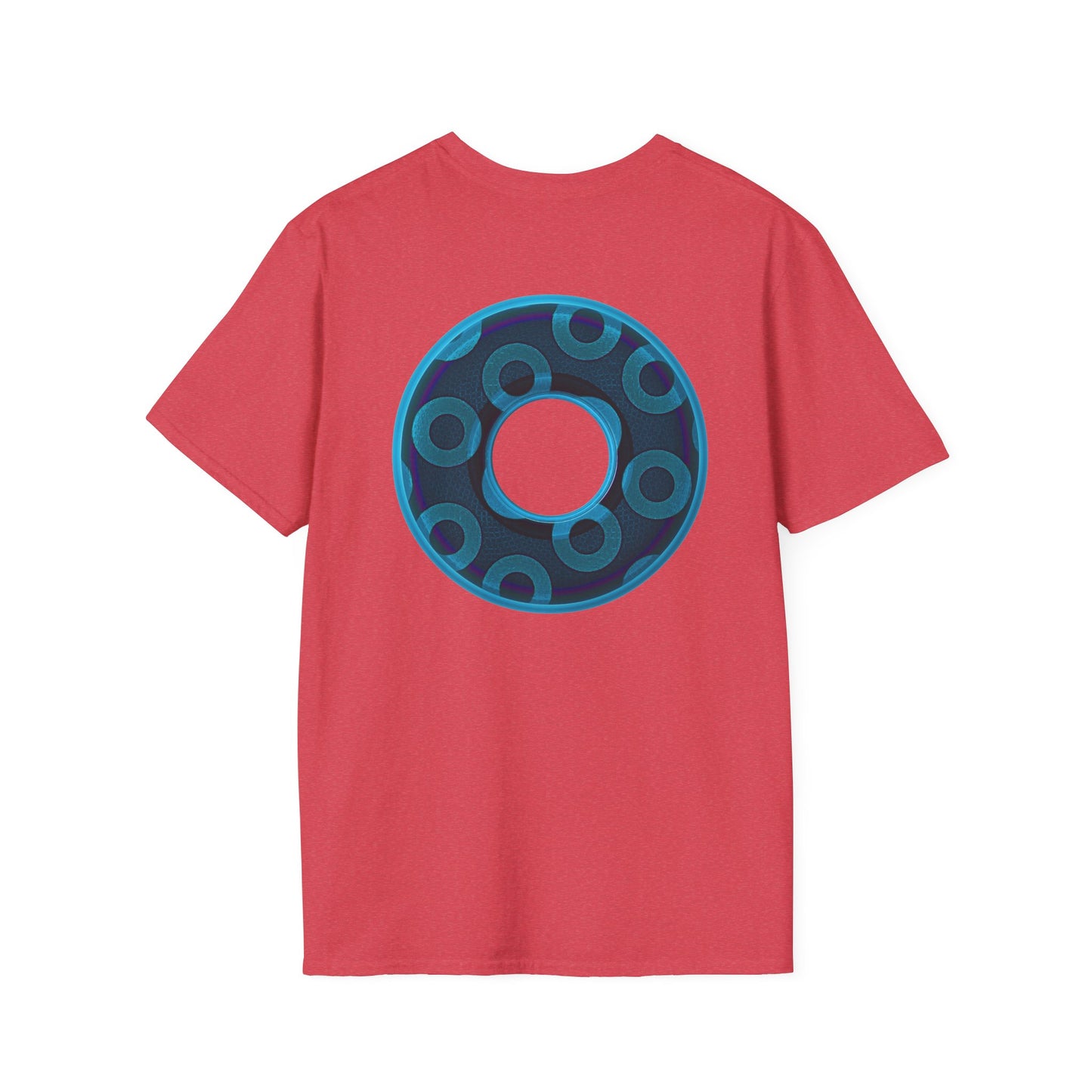 Plain Donuts/Unisex Soft-Style - "Plain Rustic Paradoxical Donuts" - light blue/dark blue donuts