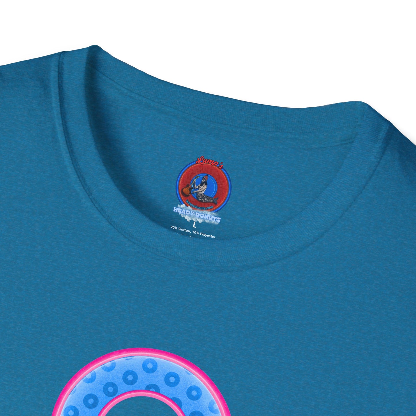 Plain Donuts/Unisex Soft-Style - "Plain Wide Mouthed Paradoxical Donuts" - light blue/pink donuts