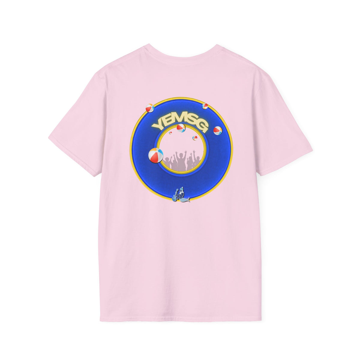 Donut Tee - Unisex Soft-Style - "The Donut's Secret Ingredient? MSG" - vivid blue/yellow donut - variant 2