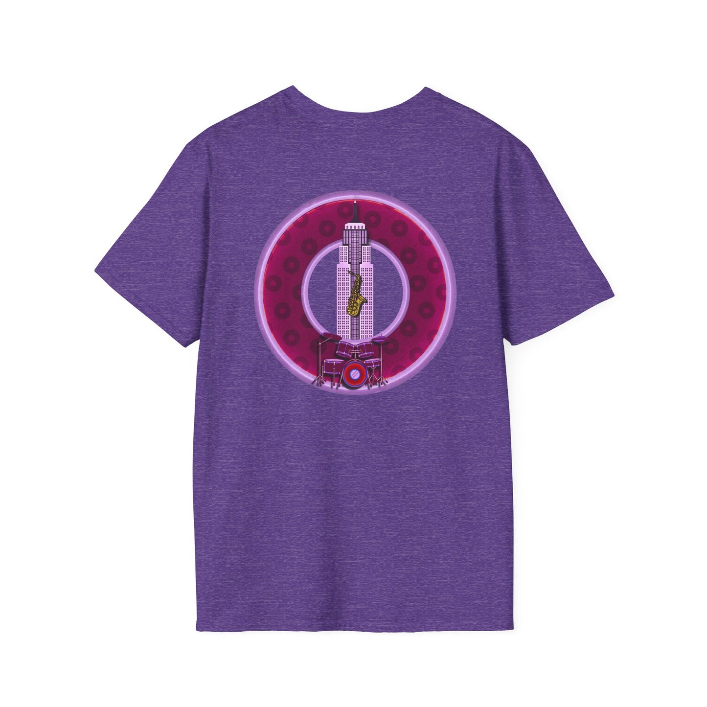 Classic Donut Tee - Unisex Soft-Style - "Simple Prep Donuts" - widemouthed purple/light purple donut