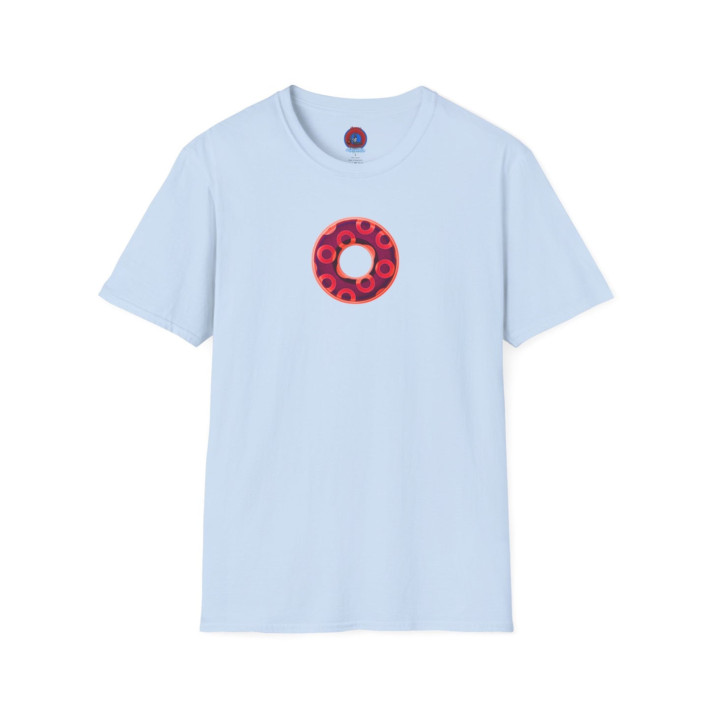 Plain Donuts/Unisex Soft-Style - "Plain Rustic Paradoxical Donuts" - bright red/burgundy donuts