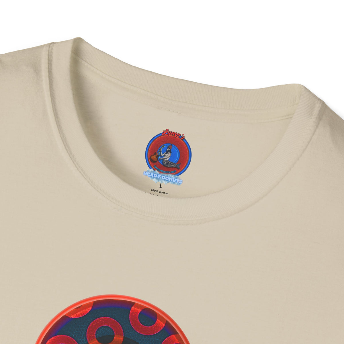 Classic Donut Tee - Unisex Soft-Style - "Wooked Cream - YEMSG Donut " -purple/red rustic paradox donut - variant 3