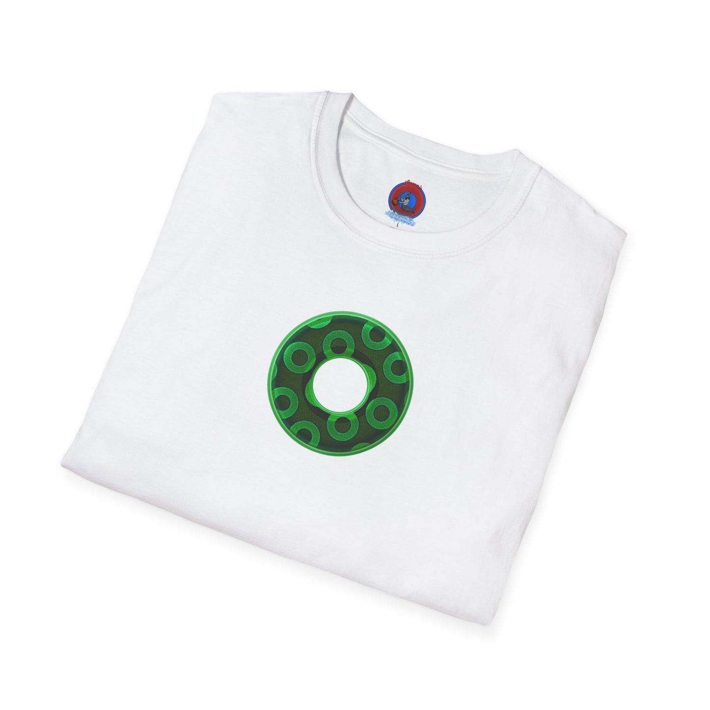 Plain Donuts/Unisex Soft-Style - "Plain Rustic Paradoxical Donuts" - light green/dark green donuts
