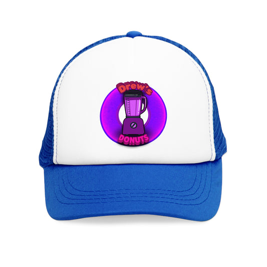 Lumpy Trucker Hat - "Drew's Lumpy Donuts Puréed " - purple donut