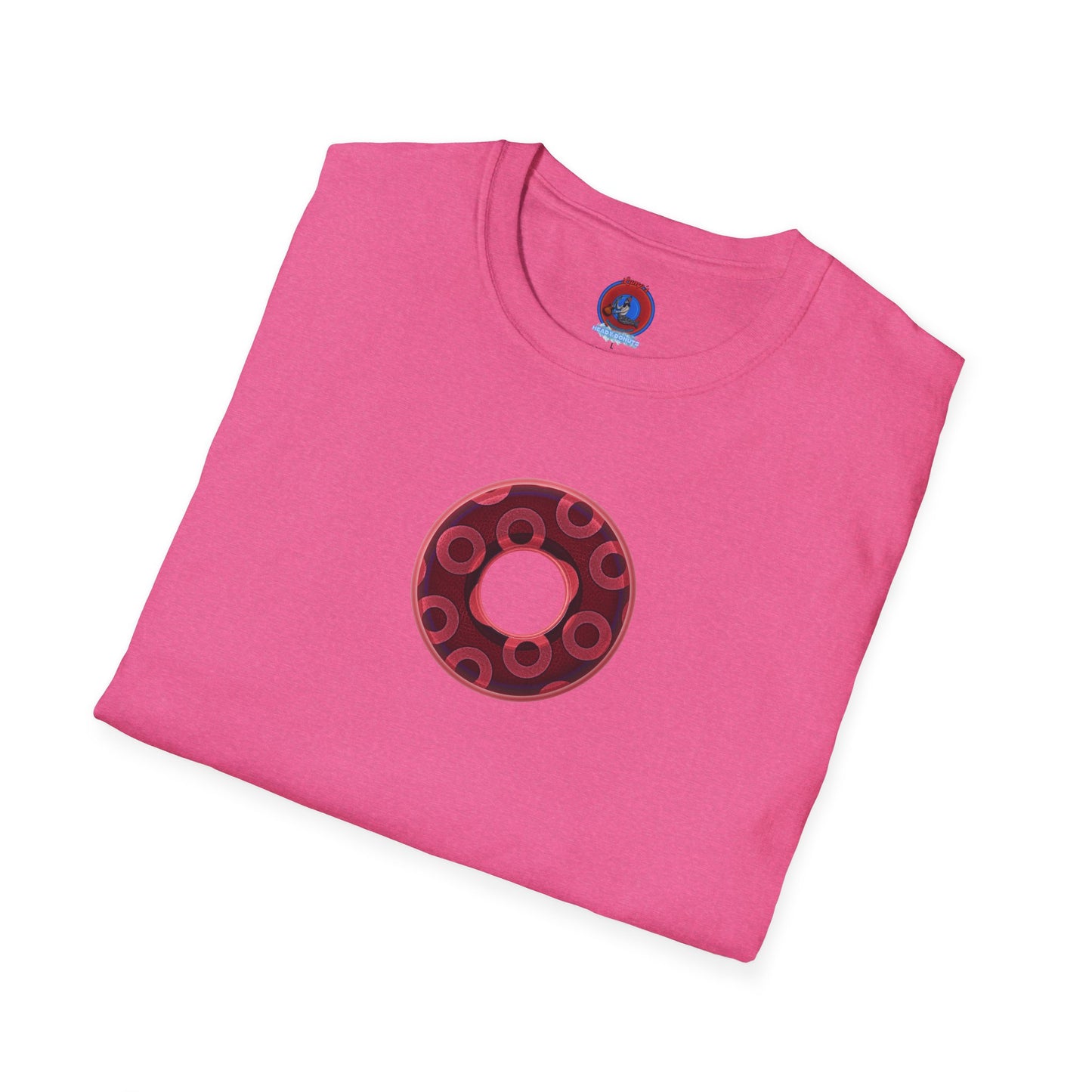 Plain Donuts/Unisex Soft-Style - "Plain Rustic Paradoxical Donuts" - magenta/burgundy donuts