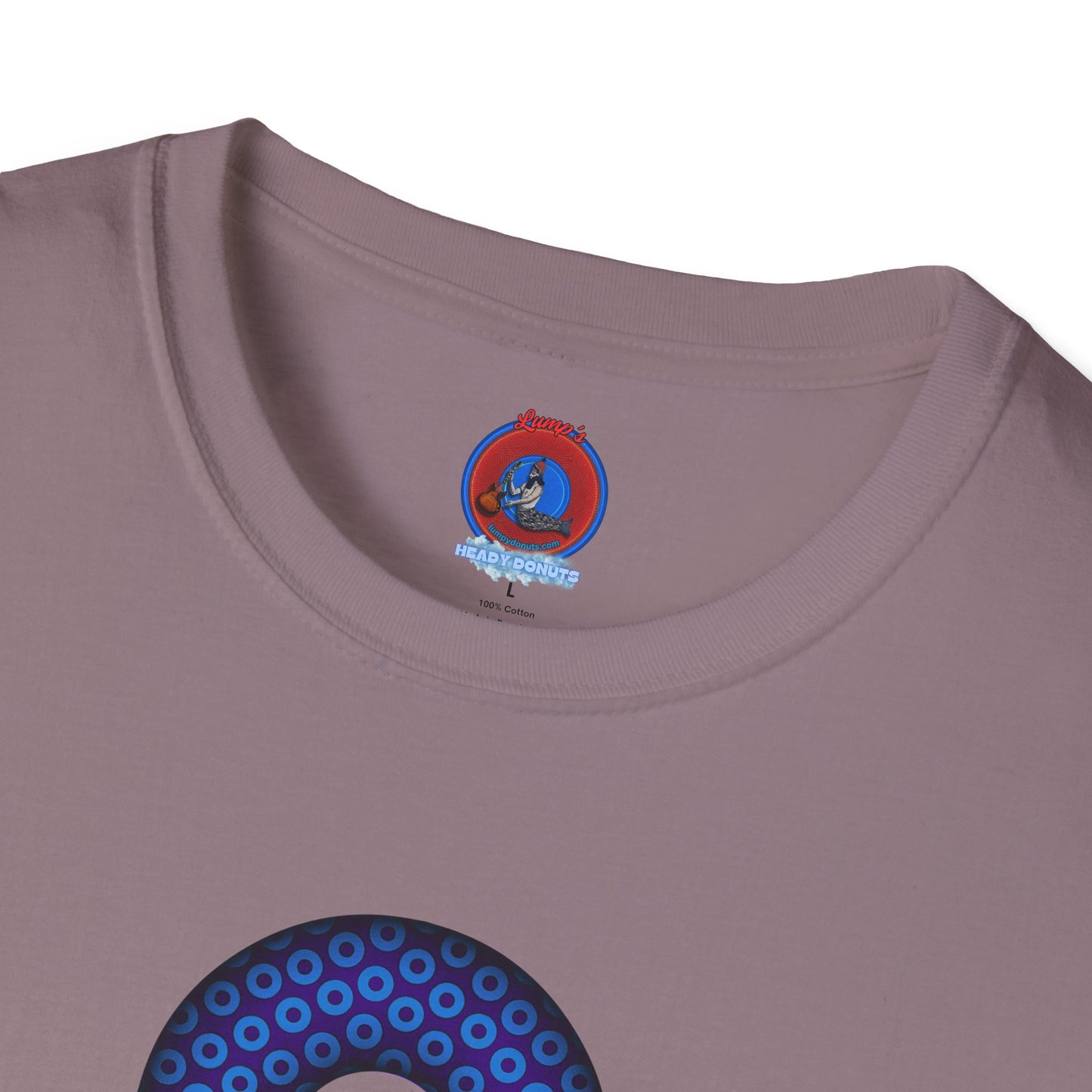 Plain Donuts/Unisex Soft-Style - "Plain Paradoxical Grided Donuts" - light blue/purple donuts