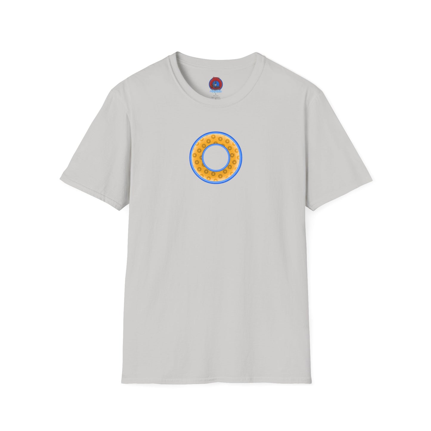 Plain Donuts/Unisex Soft-Style - "Plain Wide Mouthed Paradoxical Donuts" - yellow/light blue donuts