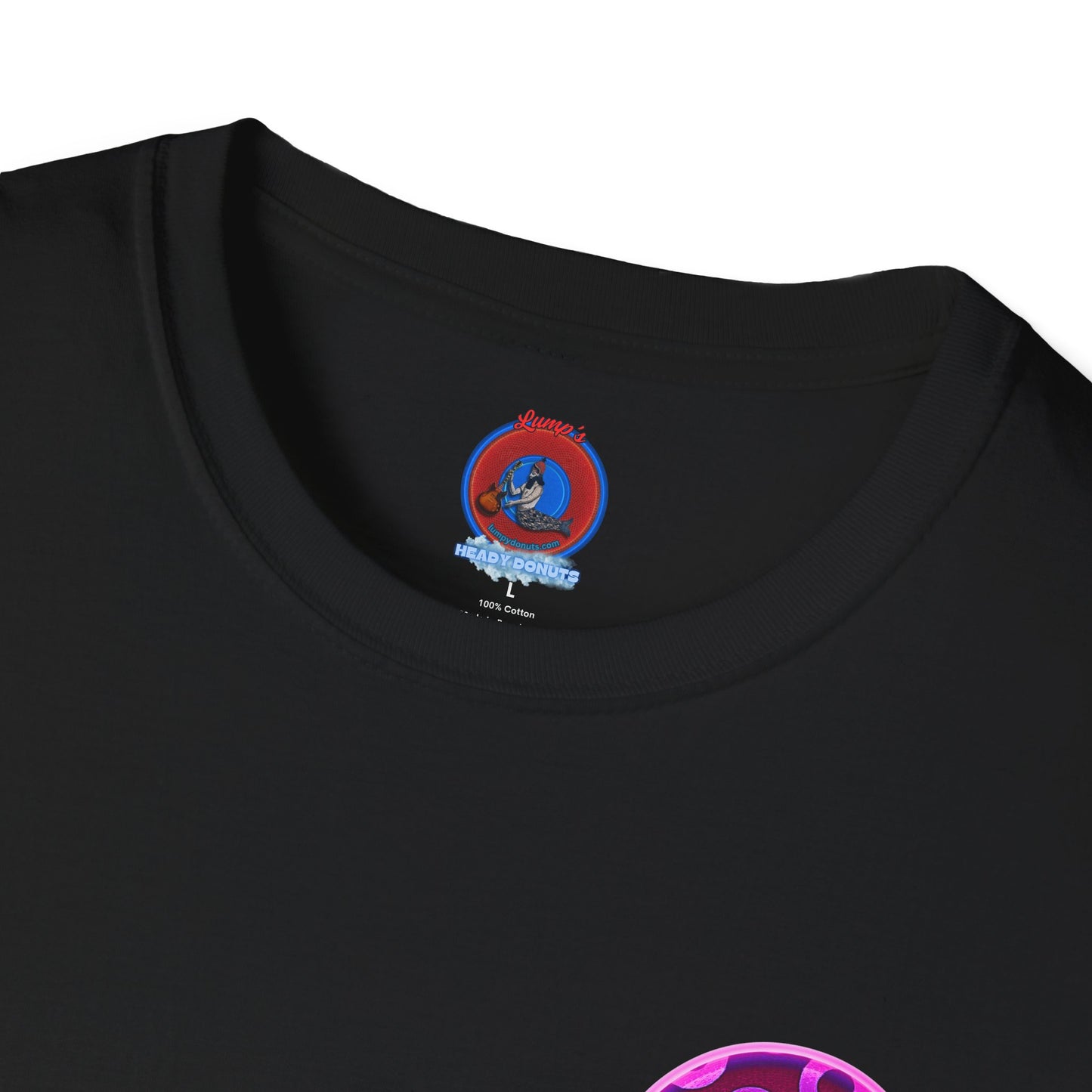 Classic Donut Tee - Unisex Soft-Style - "It's Ice Cream Popsicles - YEMSG Donut" - purple/magenta paradox donut - variant 1