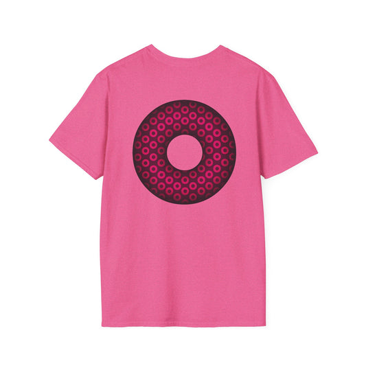 Plain Donuts/Unisex Soft-Style - "Plain Paradoxical Grided Donuts" - pink/burgundy donuts
