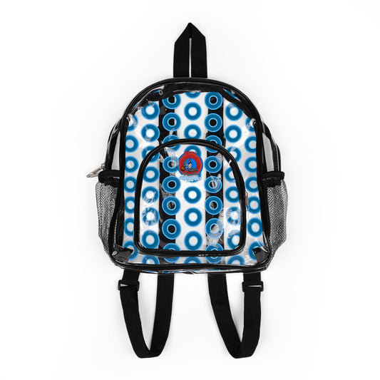 Lumpy Clear Pack/Concert Buddy - Plain Rustic Donut Print - blue/light blue