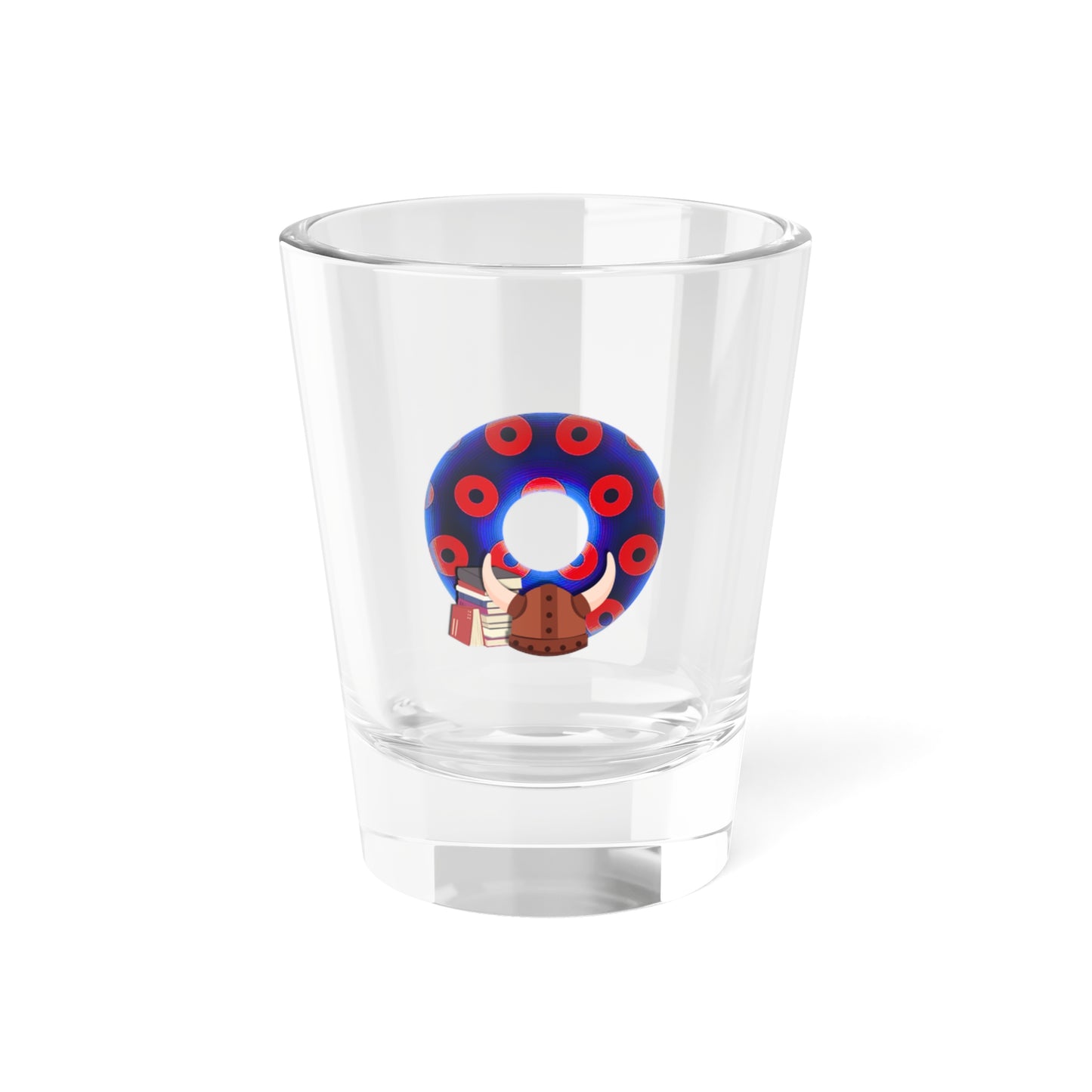 Bad Fishy Too - "Vlad's Impaling Shot Glass" - Shot Glass, 1.5oz - red/blue blimpy paradox donut