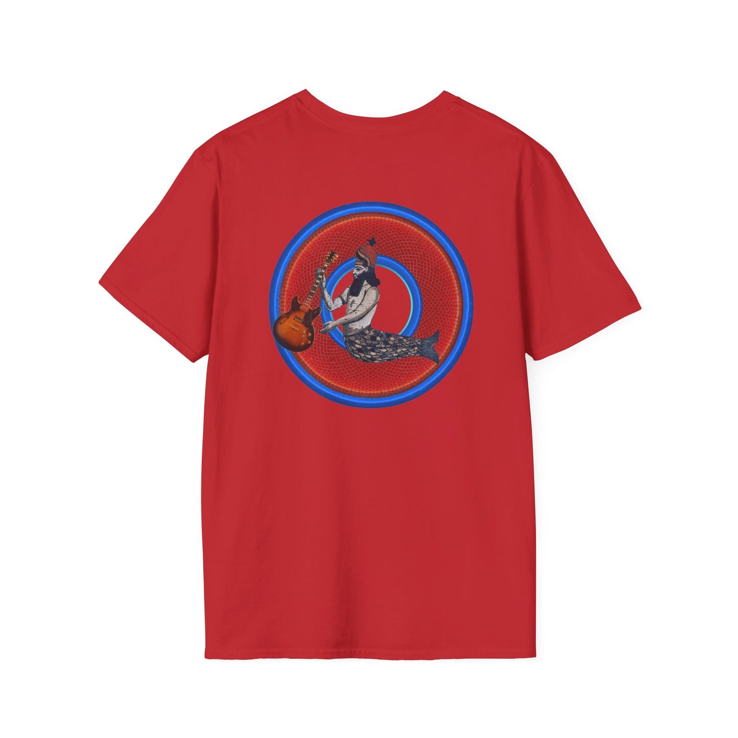 Classic Donut Tee - Unisex Soft-Style - "Doggone Dagon Donut - the Original Fish Head" - series 1.0  - red/blue donut