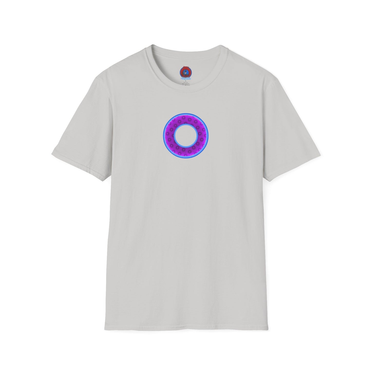 Plain Donuts/Unisex Soft-Style - "Plain Wide Mouthed Paradoxical Donuts" - purple/light royal blue donuts