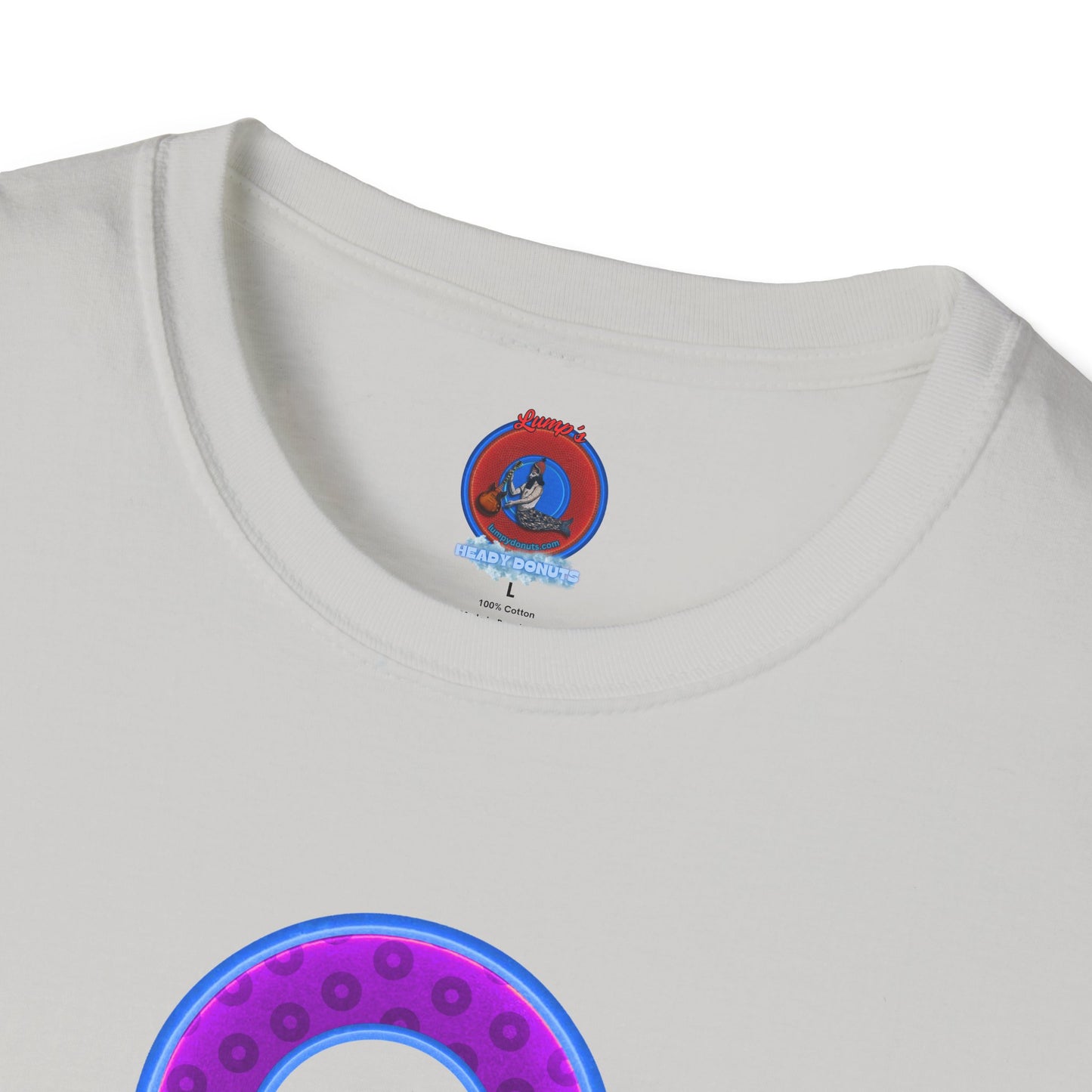 Plain Donuts/Unisex Soft-Style - "Plain Wide Mouthed Paradoxical Donuts" - purple/light royal blue donuts