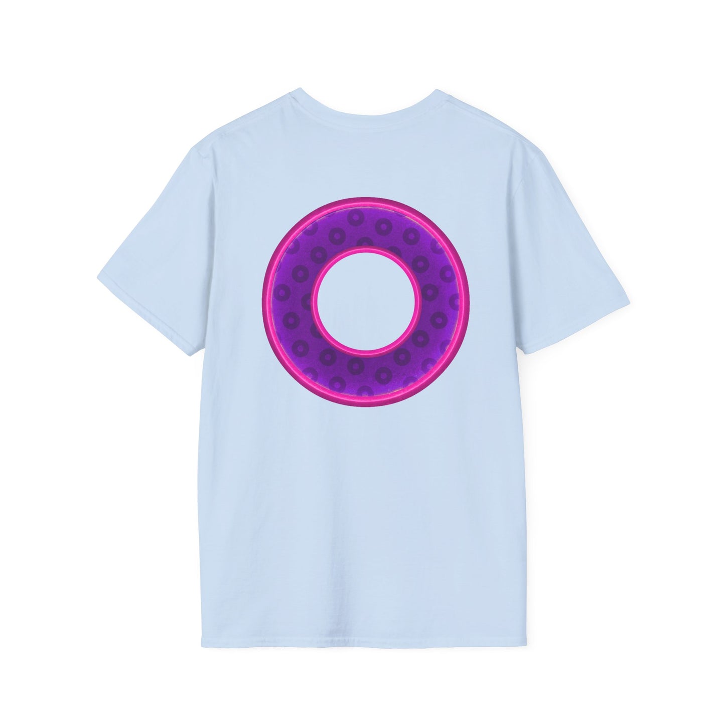 Plain Donuts/Unisex Soft-Style - "Plain Wide Mouthed Paradoxical Donuts" - dark purple/bright magenta donuts