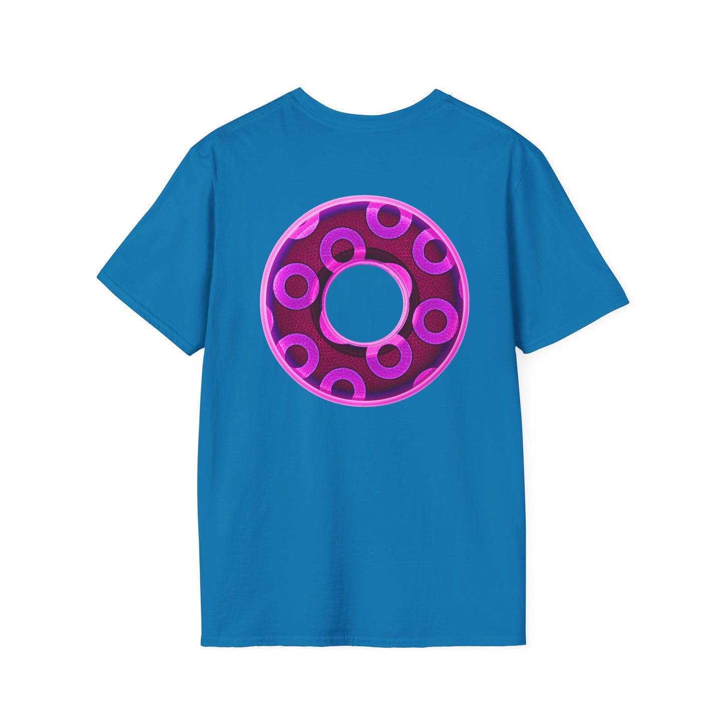 Plain Donuts/Unisex Soft-Style - "Plain Rustic Paradoxical Donuts" - magenta/burgundy donuts