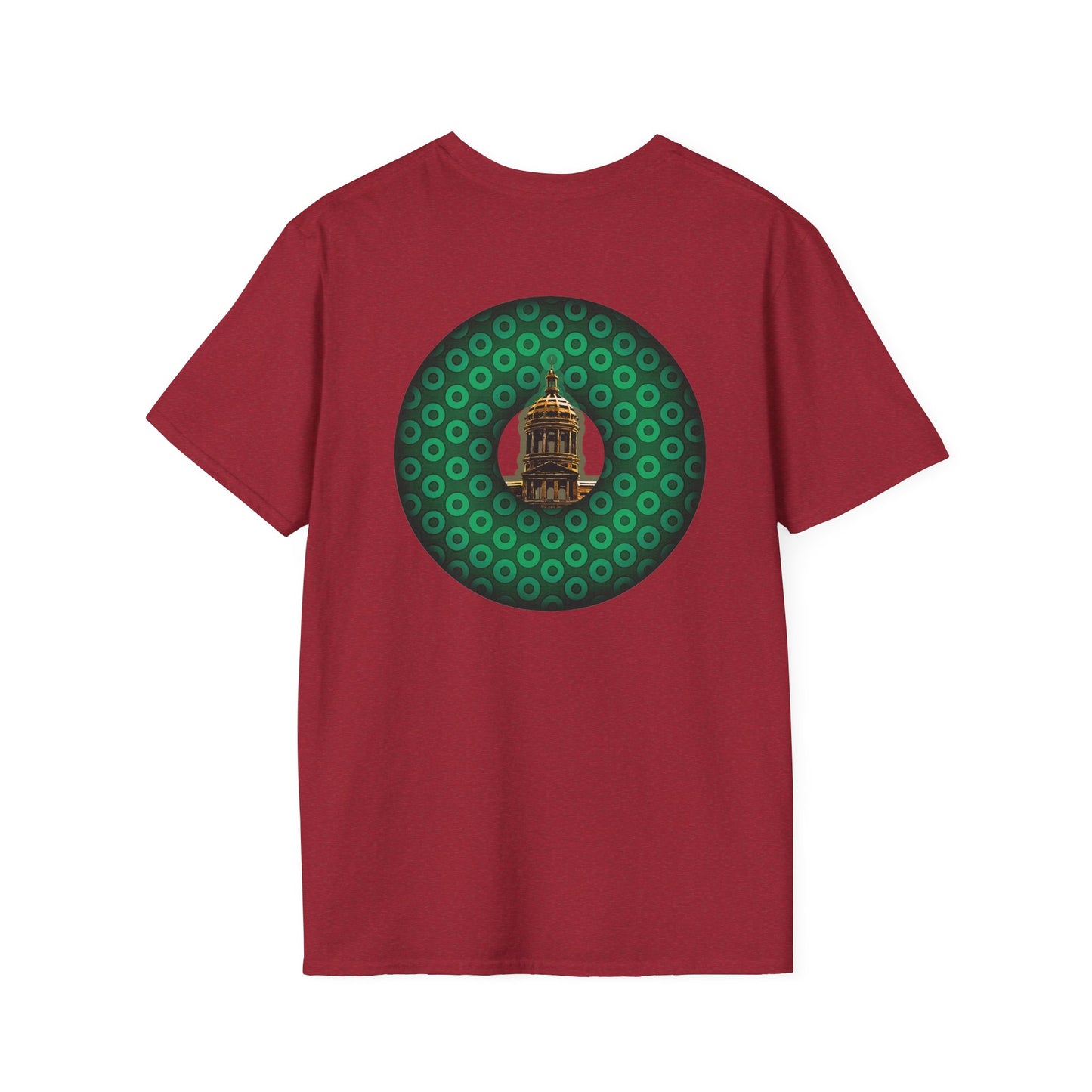 Classic Donut Tee - "Save Mondegreen City Hall Clock Tower" - paradox donut - series 1.0 - variant 2 - green donut