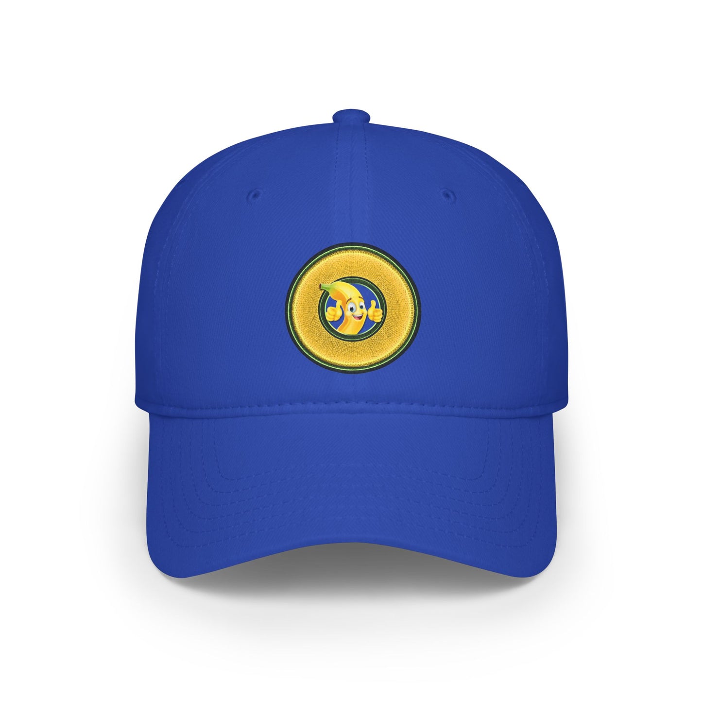 Lumpy Donut Baseball Cap - "This Donut Hat is Bananas" - variant 2 - rustic golden donut w/