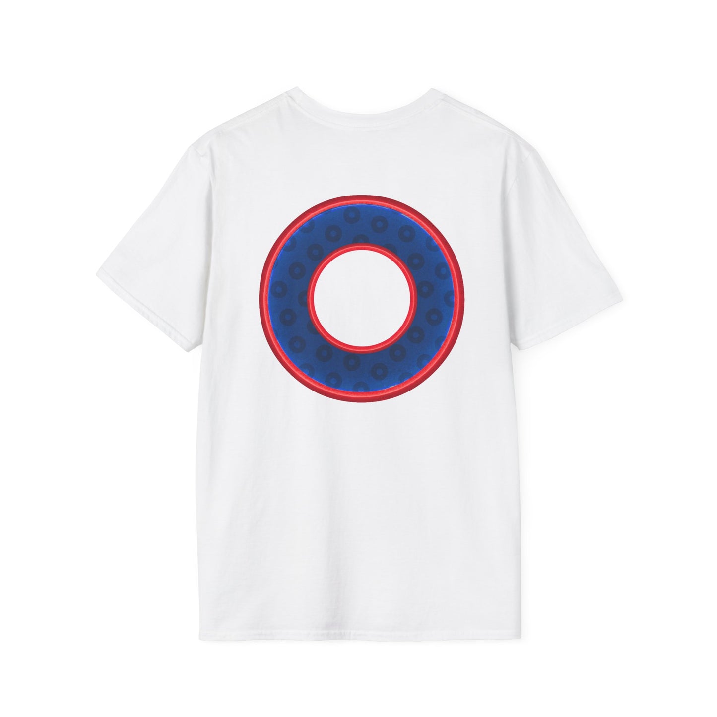 Plain Donuts/Unisex Soft-Style - "Plain Wide Mouthed Paradoxical Donuts" - dark blue/red donuts