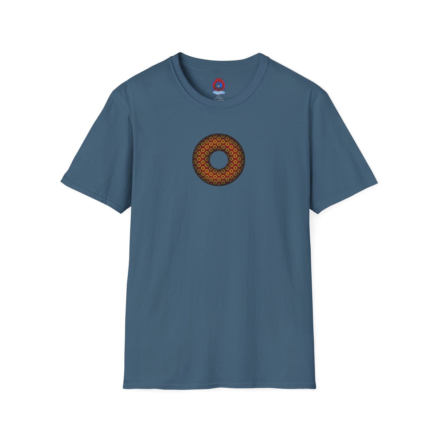 Plain Donuts/Unisex Soft-Style - "Plain Paradoxical Grided Donuts" - gold/burgundy donuts