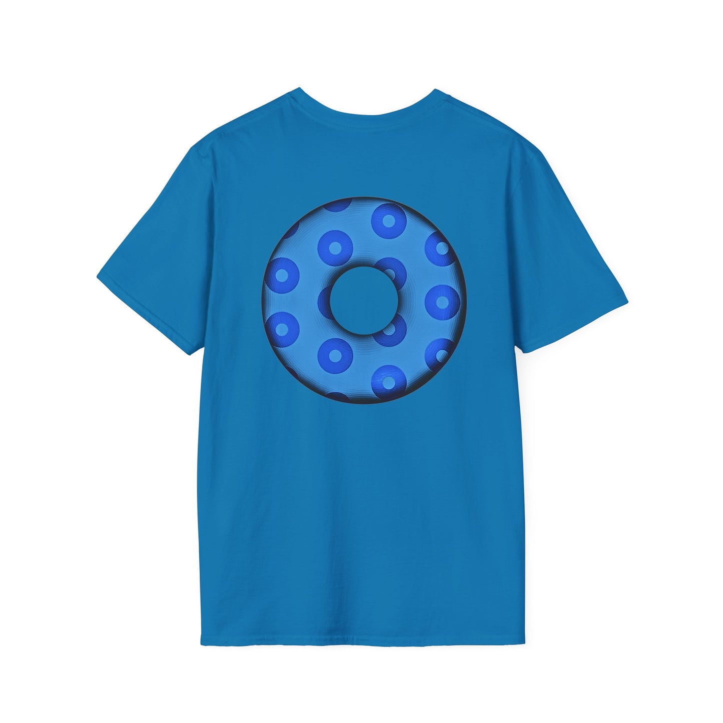 Plain Donuts/Unisex Soft-Style - "Plain Blimpy Paradoxical Donuts" - blue/light blue donuts